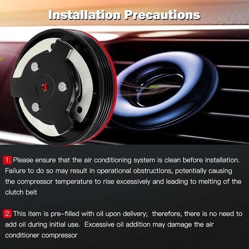 CCIYU Air Conditioning Compressor Clutch 2010 for BMW X5 4.4L 4.8L 2007-2013 Replaces AC Compressor Clutch for Car 97448 98448 in Saudi Arabia