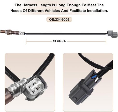 Oxygen Sensor Upstream Compatible with Honda Civic 1.3L 2003-2005, Civic 1.7L 2001-2005, for Honda CR-V 2.4L 2002-2004, for Acura RSX 2.0L 2002-2004, O2 Sensor Replace 234-9005 in Saudi Arabia