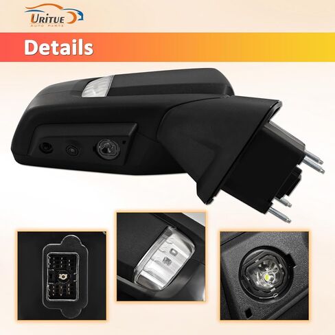 Right Passenger Side Mirror Fits for Chevy Silverado 1500 2019-2025 with Camera Support Power Folding Heated Glass Adjust with Turn Signal Puddle Light Support BSM with Memory in Kuwait