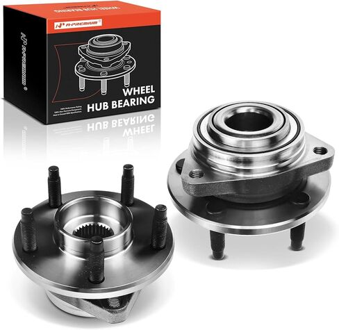 A-Premium 2 x Front Wheel Bearing and Hub Assembly with 5-Lug Compatible with Chevrolet Malibu 2004-2007, Pontiac G6 2005-2007 in Saudi Arabia
