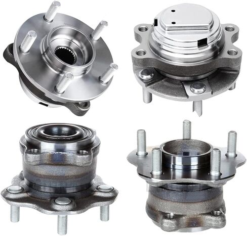 محور ديترويت - 4 قطع محاور محمل العجلات لإنفينيتي EX35 EX37 FX35 FX37 G25 G35 G37 M35 M35H M37 M45 M56 Q40 Q50 Q60 Q70 Q70L QX50 QX70 Nissan 370Z، 4 محامل العجلات الأمامية والخلفية واستبدال المحاور in Saudi Arabia