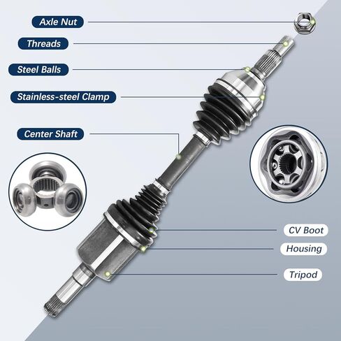 محور السيرة الذاتية للسائق الأمامي والراكب ومحور محمل العجلة متوافق مع 2013 2014 2015 شيفروليه ماليبو، 2014 2015 2016 بويك ريجال، 2010 2011 2012 2013 2014 2015 2016 بويك لاكروس، 4 قطع in Kuwait