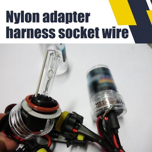 2PCS H11 H9 H8 880 881 Female Nylon Adapter Wiring Harness Sockets Wire, 9005 9006 Pigtail Sockets Harness Replacement Part for Headlights or Fog Lights in Saudi Arabia