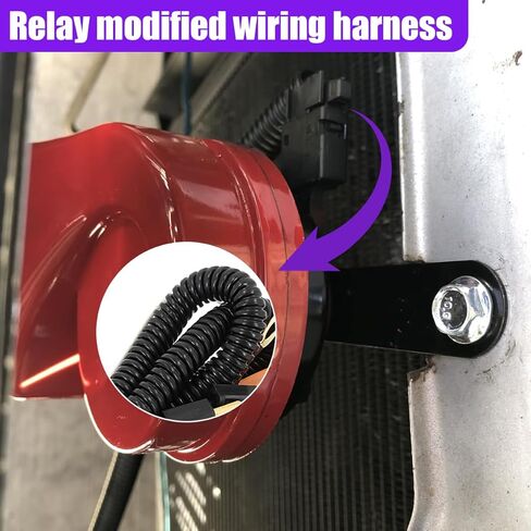 مجموعة أدوات تسخير الأسلاك لبوق السيارة من YoRise، محول مقسم مزدوج القرن SPST 12 فولت 40 أمبير 4 سنون، ملحقات أبواق لهجة انفجار شبكة السيارات للسيارات والشاحنات والدراجات النارية (أسود) in Kuwait