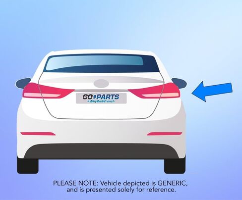 Go-Parts - ضوء عاكس المصد الخلفي لسيارة Volkswagen Golf 2010-2014، يمين (الراكب)، العدسة والإسكان، من 2 نوفمبر 2009، استبدال 2011 2012 2013 in Kuwait