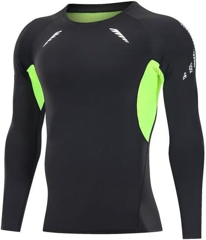 Men's Athletic Compression Shirt – Breathable Workout Tops for Running, Sports & Gym Training in Saudi Arabia