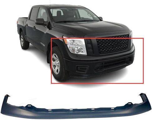 FitParts متوافق مع غطاء المصد العلوي الأمامي لعام 2017 2018 2019 Nissan Titan S SL SV 17 18 19. جديد، مُجهز وجاهز للطلاء. 62025EZ40H NI1014102 in Saudi Arabia