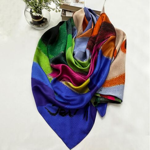 Designs By Teri Silk Head Scarf for Women, Thin and Lightweight Hair Scarf, Satin Silk Purse Scarf for Handbags in Saudi Arabia
