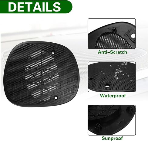 Front Driver Passenger Side Dash Speaker Grille Grill Cover for Chevrolet Blazer 1998-2005 Dash Speaker Grille Grill Cover Replacement 15046442 15046441 2Pcs Black in Kuwait