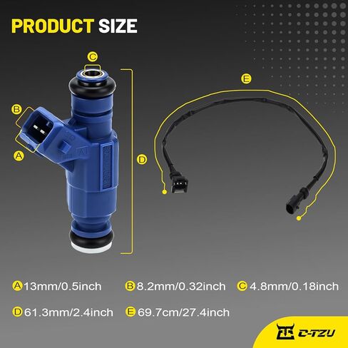 0280156208 2PCS Fuel Injector Harness Compatible with 2005-2009 Polaris Ranger 700，2010 Ranger 800， RZR/Sportsman 700/800 – Replacement for 1202863, 1253558, 100-4332 in Saudi Arabia