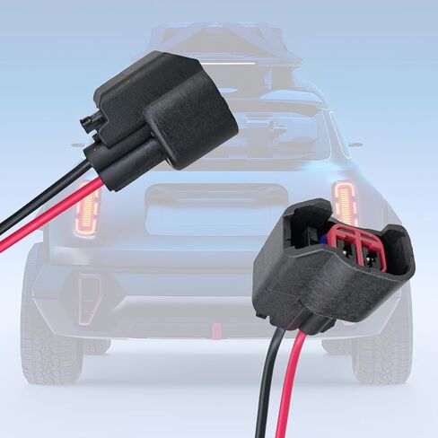 2 PCS Car Fuel Injector Connector, EV6 EV14 Low-frequency Leaded Multi-Functional Wire Pigtail Connector, Replacement Modification Accessories, Compatible with Most Car Models (Black) in Kuwait