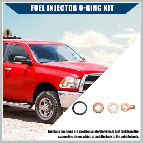Fuel Injector/O-Ring Kit for Dodge 5.9L 12 Valve 4bt 6bt 5.9L Diesel Engines 1991.5-1998.5 / Fuel Injector Seal Ring Kit Durable/Rubber / 1 Set/Black Replacement Car Parts in Saudi Arabia