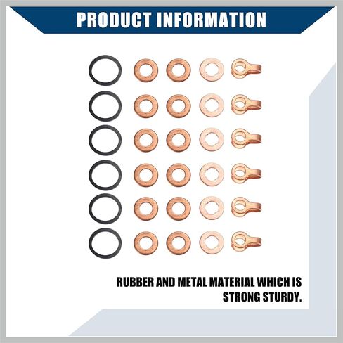 Fuel Injector/O-Ring Kit for Dodge 5.9L 12 Valve 4bt 6bt 5.9L Diesel Engines 1991.5-1998.5 / Fuel Injector Seal Ring Kit Durable/Rubber / 1 Set/Black Replacement Car Parts in Saudi Arabia