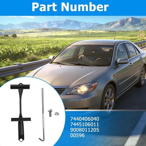 Battery Hold Down Clamp & J Hook & Bolts Compatible with Toyota Camry 2007-2011 Replaces 7440406040 in Kuwait
