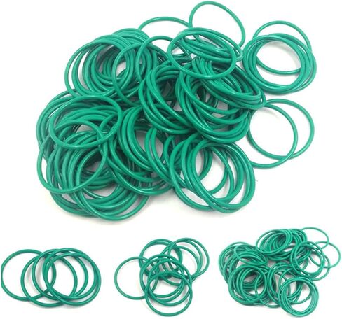 10PCS FKM O Ring Sealing Gasket Insulation Oil High Temperature Resistance Fluorine Rubber Green CS 1-2.4mm OD 4-70mm(OD 20mm,CS 2mm) in Saudi Arabia