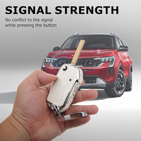 لغطاء مفتاح KIA Key Fob، مفتاح FlipKey ذو 3 أزرار، ملحقات غطاء مفتاح سلسلة المفاتيح لـ 2021 2022 2023 2024 2025 Seltos Sorento Sportage NIRO in Kuwait