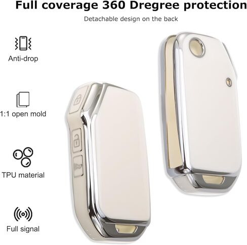 لغطاء مفتاح KIA Key Fob، مفتاح FlipKey ذو 3 أزرار، ملحقات غطاء مفتاح سلسلة المفاتيح لـ 2021 2022 2023 2024 2025 Seltos Sorento Sportage NIRO in Kuwait