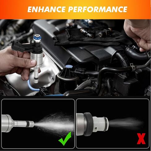 2012-2017 7-hole Fuel Injector Compatible for Land Rover Range Rover Evoque LR2 Discovery Sport, Ford Taurus Edge Kuga Focus Mondeo, Lincoln MKC MKT MKZ, 2.0L L4. Replaces BB5E-9F593-BA 0261500147 in Saudi Arabia
