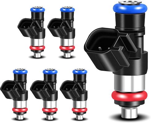 Upgraded Fuel Injectors 0280158091 Compatible with Ford Edge 2007-2011,for Lincoln MKS 2009-2012，for MKT 2010 2011 2012，for MKX 2007 2008 2009 2010 2011 3.5L/3.7L Models Set of 6 Injectors in Kuwait
