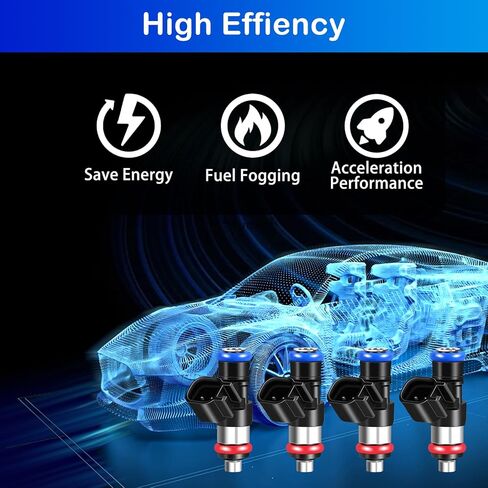 Upgraded Fuel Injectors 0280158091 Compatible with Ford Edge 2007-2011,for Lincoln MKS 2009-2012，for MKT 2010 2011 2012，for MKX 2007 2008 2009 2010 2011 3.5L/3.7L Models Set of 6 Injectors in Kuwait