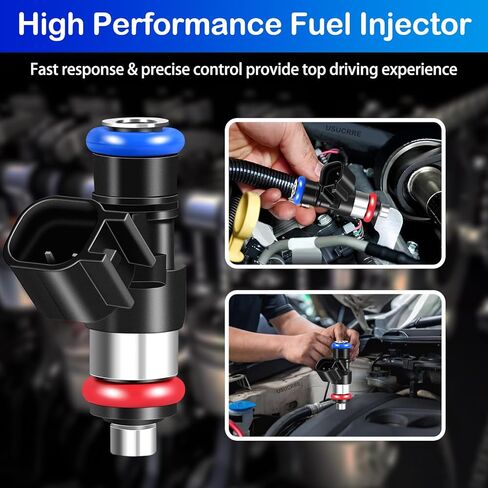 Upgraded Fuel Injectors 0280158091 Compatible with Ford Edge 2007-2011,for Lincoln MKS 2009-2012，for MKT 2010 2011 2012，for MKX 2007 2008 2009 2010 2011 3.5L/3.7L Models Set of 6 Injectors in Kuwait