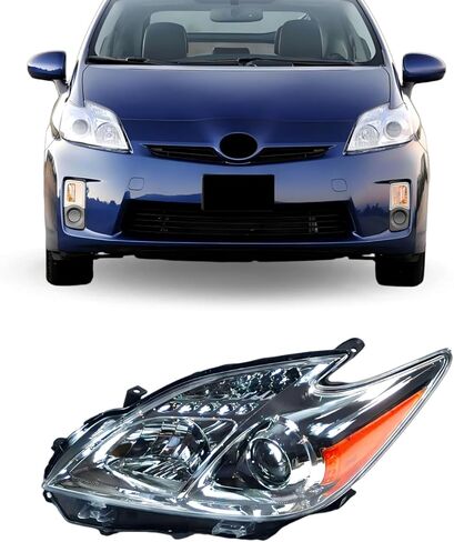 Headlight Halogen Fit For 2010 2011 2012 2013 2014 2015 Pruis Headlamp chrome Repacement (Left Driver) LH 81170-47212 PS09A01L in Saudi Arabia