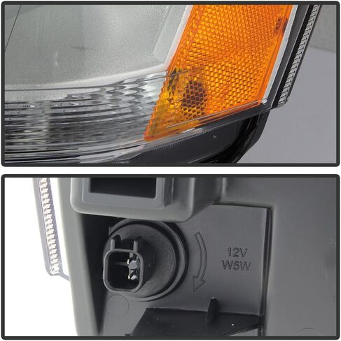 ACANII - For 2008-2014 Dodge Avenger Chrome Housing Headlights Headlamps Replacement Pair Set Driver + Passenger Side in Saudi Arabia