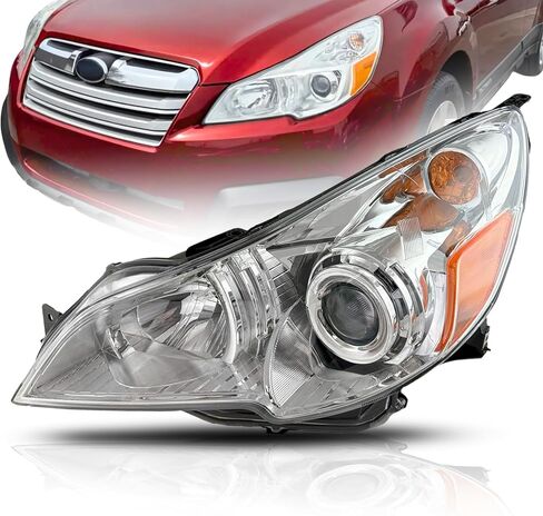 مجموعة المصابيح الأمامية من ALLIGATOR AUTO LIGHTS متوافقة مع Subaru Outback، Legacy 2010-2014 للمصابيح الأمامية الجانبية اليسرى/السائق، متوافقة مع DOT/SAE، تتضمن المصابيح in Saudi Arabia