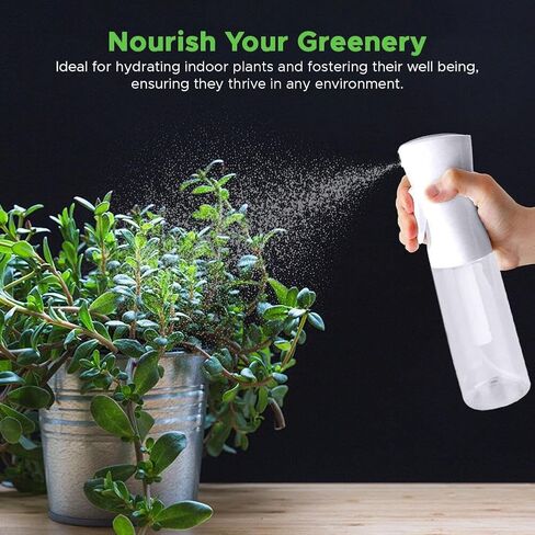 زجاجة رذاذ مستمرة للشعر من فيجور باث - رذاذ فاين ميستر لتصفيف الشعر والتنظيف والنباتات والحيوانات الأليفة والحلاقين والصالونات وتطبيقات الزيوت العطرية (300 مل/10.1 أونصة) شفافة، عبوتان in Kuwait