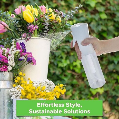 زجاجة رذاذ مستمرة للشعر من فيجور باث - رذاذ فاين ميستر لتصفيف الشعر والتنظيف والنباتات والحيوانات الأليفة والحلاقين والصالونات وتطبيقات الزيوت العطرية (300 مل/10.1 أونصة) شفافة، عبوتان in Kuwait