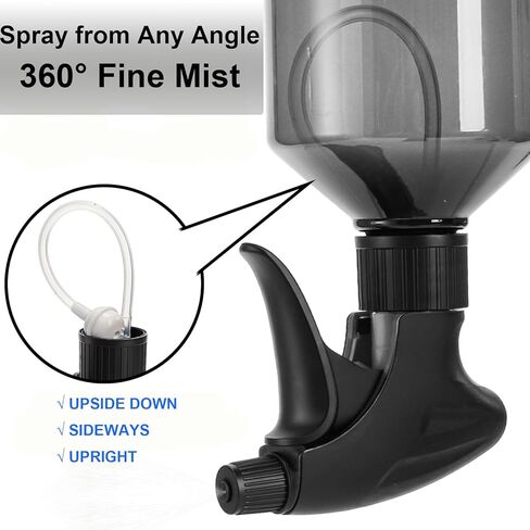 Bekith 6 Pack 360° Plastic Spray Bottles, 17oz/510ml Empty Refillable Containers, Upside Down Fine Mist Spray Bottle with Adjustable Nozzle for Cleaning, Cooking, Hair, Plant in Saudi Arabia
