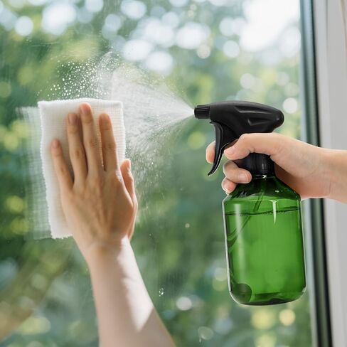 Bekith 6 Pack 360° Plastic Spray Bottles, 17oz/510ml Empty Refillable Containers, Upside Down Fine Mist Spray Bottle with Adjustable Nozzle for Cleaning, Cooking, Hair, Plant in Saudi Arabia