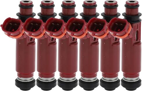 Fuel Injector for Mitsubishi Montero 3.5 2001-2002 Flow Match No.MD357267/195500-3970 Fuel Nozzle Wine Red 6 Pcs Automotive Parts in Saudi Arabia