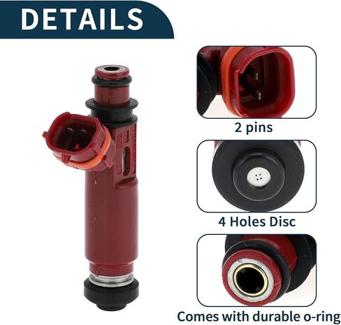 Fuel Injector for Mitsubishi Montero 3.5 2001-2002 Flow Match No.MD357267/195500-3970 Fuel Nozzle Wine Red 6 Pcs Automotive Parts in Saudi Arabia