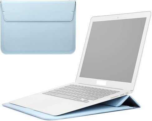 حافظة كمبيوتر محمول مع حامل لجهاز MacBook Air 13 بوصة M2 A2681 M1 A2337 A2179 A1932/Pro 13 M2 M1 A2338 A2251 A2289 A2159 A1989 A1706 A1708، حقيبة كمبيوتر محمول رفيعة للغاية لجهاز MacBook in Kuwait
