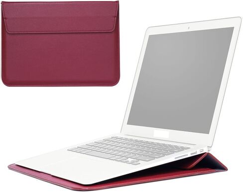 حافظة كمبيوتر محمول مع حامل لجهاز MacBook Air 13 بوصة M2 A2681 M1 A2337 A2179 A1932/Pro 13 M2 M1 A2338 A2251 A2289 A2159 A1989 A1706 A1708، حقيبة كمبيوتر محمول رفيعة للغاية لجهاز MacBook in Kuwait