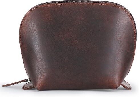 حقيبة مستحضرات التجميل الجلدية، حقيبة مكياج للسفر، حقيبة أدوات الزينة الجلدية، حقيبة مكياج فاخرة، حقيبة مستحضرات التجميل الجلدية، حقيبة تنظيم أساسيات المكياج للرجال والنساء (أسمر ضارب للصفرة) in Kuwait