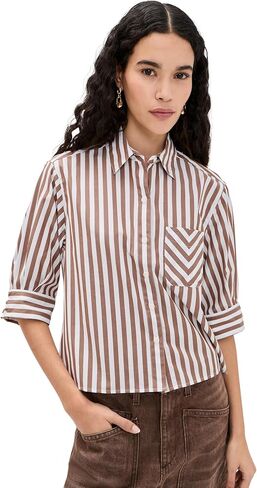 rag & bone Women's Lucia Stripe Poplin Shirt in Saudi Arabia