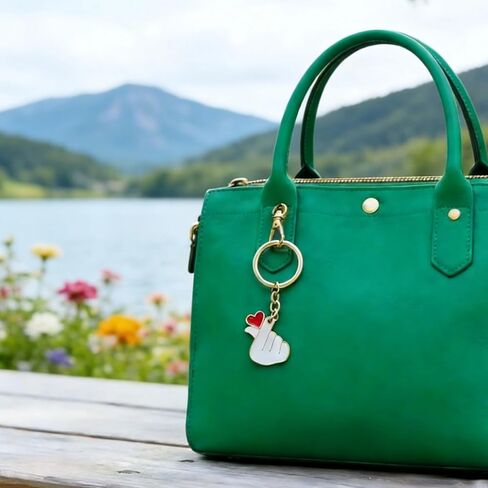 سلسلة مفاتيح على شكل قلب بإصبع محظوظ، سحر يد الحب بالمينا الذهبية، إكسسوارات عصرية رائعة للأزواج، هدية تذكارية للحب المتبادل، قلادة متعددة الوظائف in Kuwait