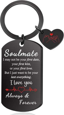Soulmate Gifts for Women Men I Love You Valentines Day Gifts for Her Him Best First 1st Anniversary Birthday Romantic Valentines Day Gift Keychain for Wife Husband in Saudi Arabia