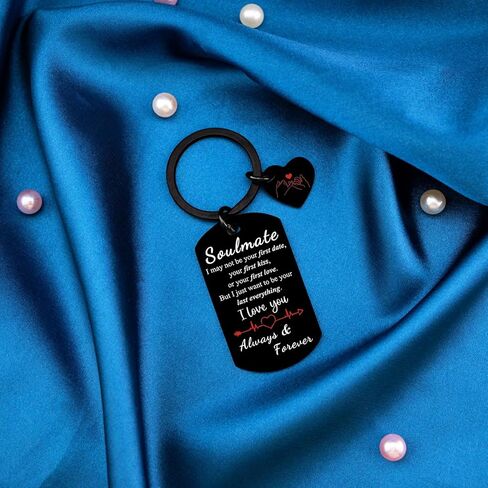 Soulmate Gifts for Women Men I Love You Valentines Day Gifts for Her Him Best First 1st Anniversary Birthday Romantic Valentines Day Gift Keychain for Wife Husband in Saudi Arabia