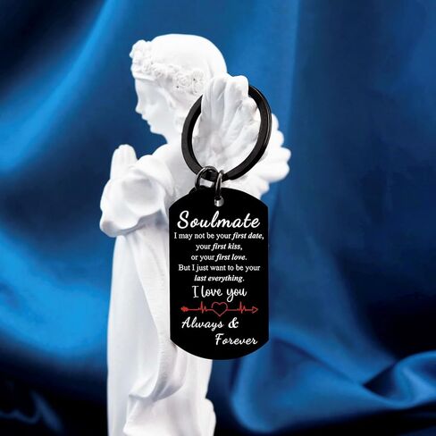 Soulmate Gifts for Women Men I Love You Valentines Day Gifts for Her Him Best First 1st Anniversary Birthday Romantic Valentines Day Gift Keychain for Wife Husband in Saudi Arabia