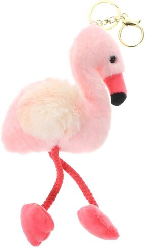Flamingo Keychain Plush Bag Charm Cute Hanging Pendant for Keys Backpacks Handbags Creative Flamingo Decoration Gift for Spring Summer in Saudi Arabia