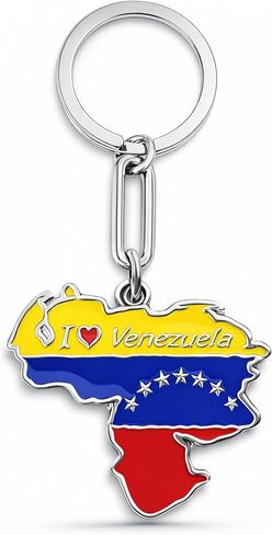 Llavero de Venezuela - Venezuela Keychain Flag – Mapa de Venezuela - Bandera de Venezuela - Venezuelan Flag - Venezuela Map - Patriotic Venezuela Souvenir in Saudi Arabia