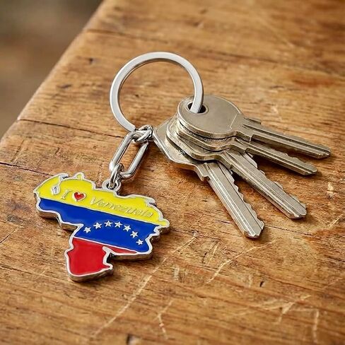 Llavero de Venezuela - Venezuela Keychain Flag – Mapa de Venezuela - Bandera de Venezuela - Venezuelan Flag - Venezuela Map - Patriotic Venezuela Souvenir in Saudi Arabia