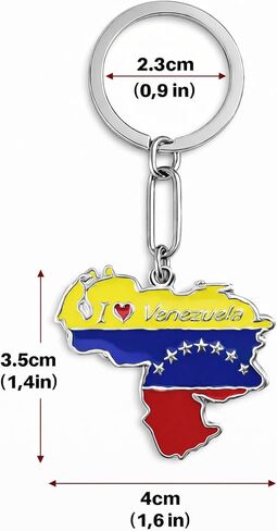 Llavero de Venezuela - Venezuela Keychain Flag – Mapa de Venezuela - Bandera de Venezuela - Venezuelan Flag - Venezuela Map - Patriotic Venezuela Souvenir in Saudi Arabia