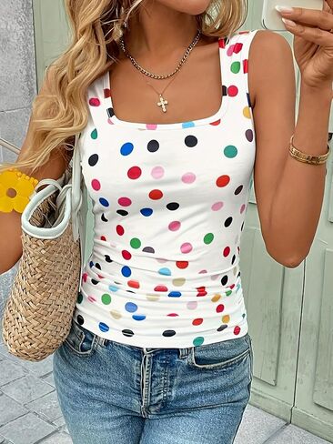 Women's Summer Tank Tops Loose Fit Pleated Boat Neck Shirts Casual Sleeveless Tops in Saudi Arabia
