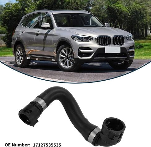 Radiator Hose Heater Hose No.17127535535 for BMW X3 2016-2019 Rubber Coolant Pipe Black 1 Pc in Saudi Arabia