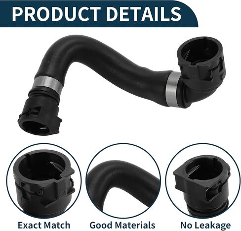 Radiator Hose Heater Hose No.17127535535 for BMW X3 2016-2019 Rubber Coolant Pipe Black 1 Pc in Saudi Arabia