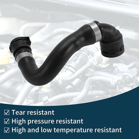Radiator Hose Heater Hose No.17127535535 for BMW X3 2016-2019 Rubber Coolant Pipe Black 1 Pc in Saudi Arabia